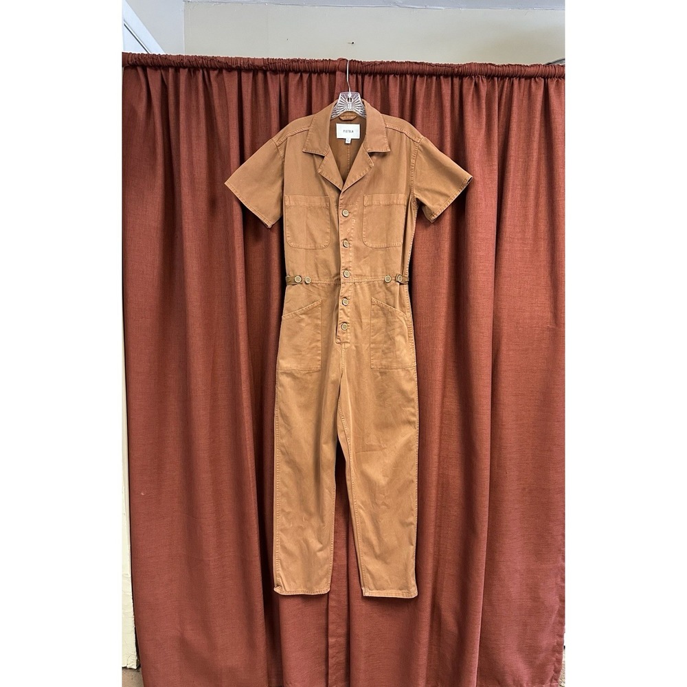 PISTOLA GROVER 1-PIECE COTTON COVERALL JUMPSUIT UTILITY FIELD SUIT Brown Small